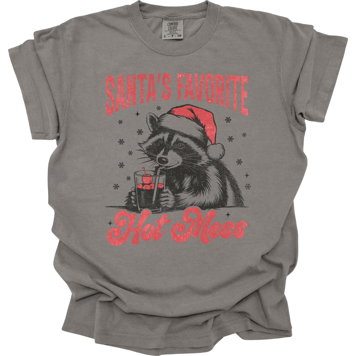 Santa's Favorite Hot Mess Christmas Raccoon