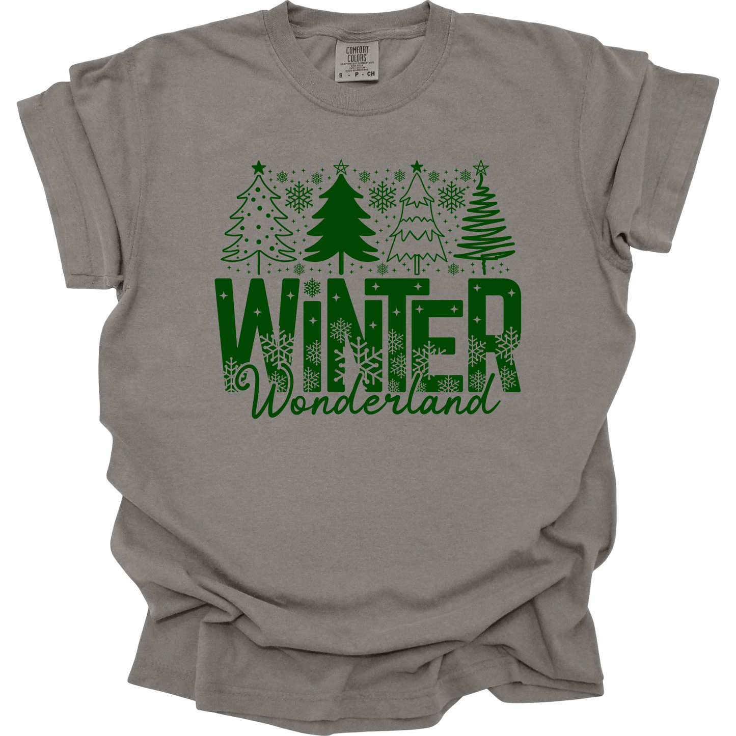 Winter Wonderland Green Christmas Trees