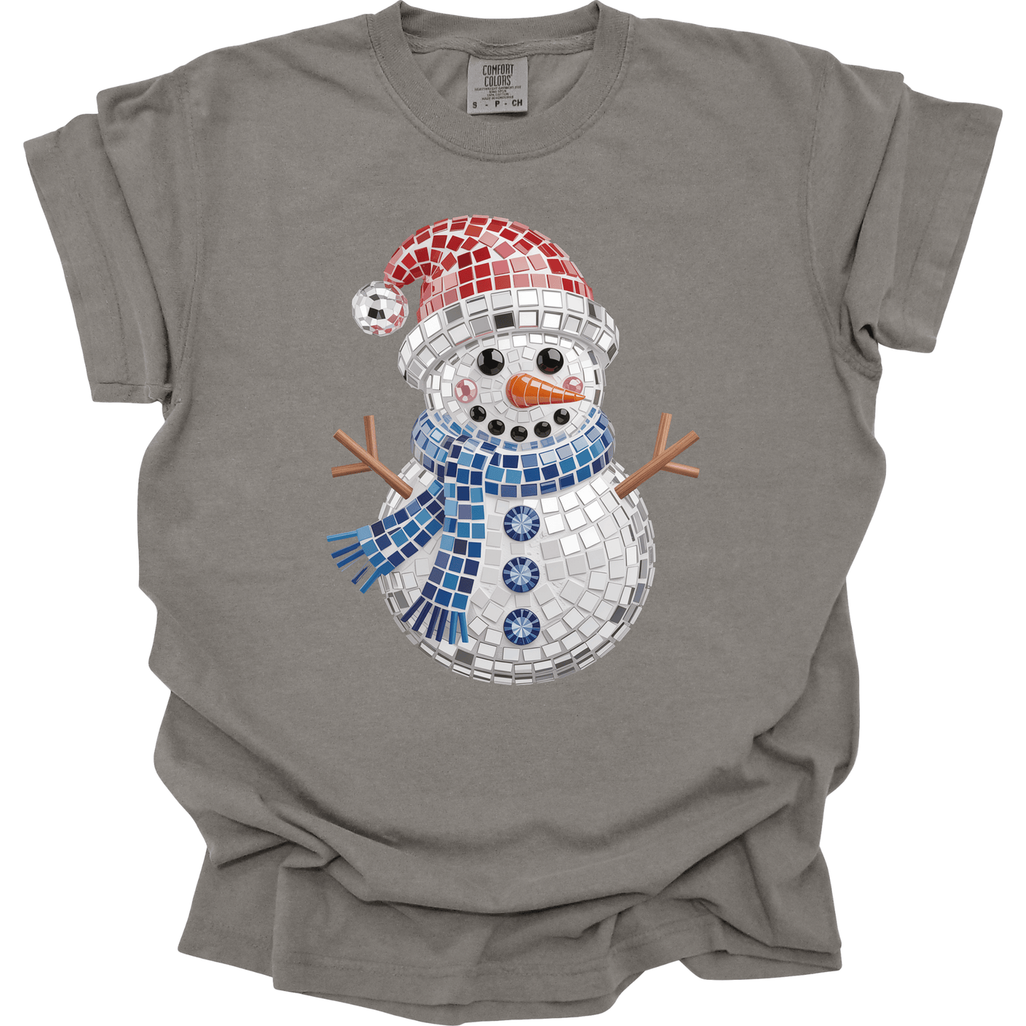 Faux Bling Mosaic Snowman