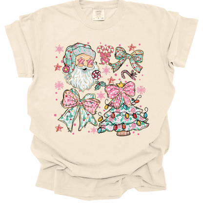 Pastel Santa Christmas Collage