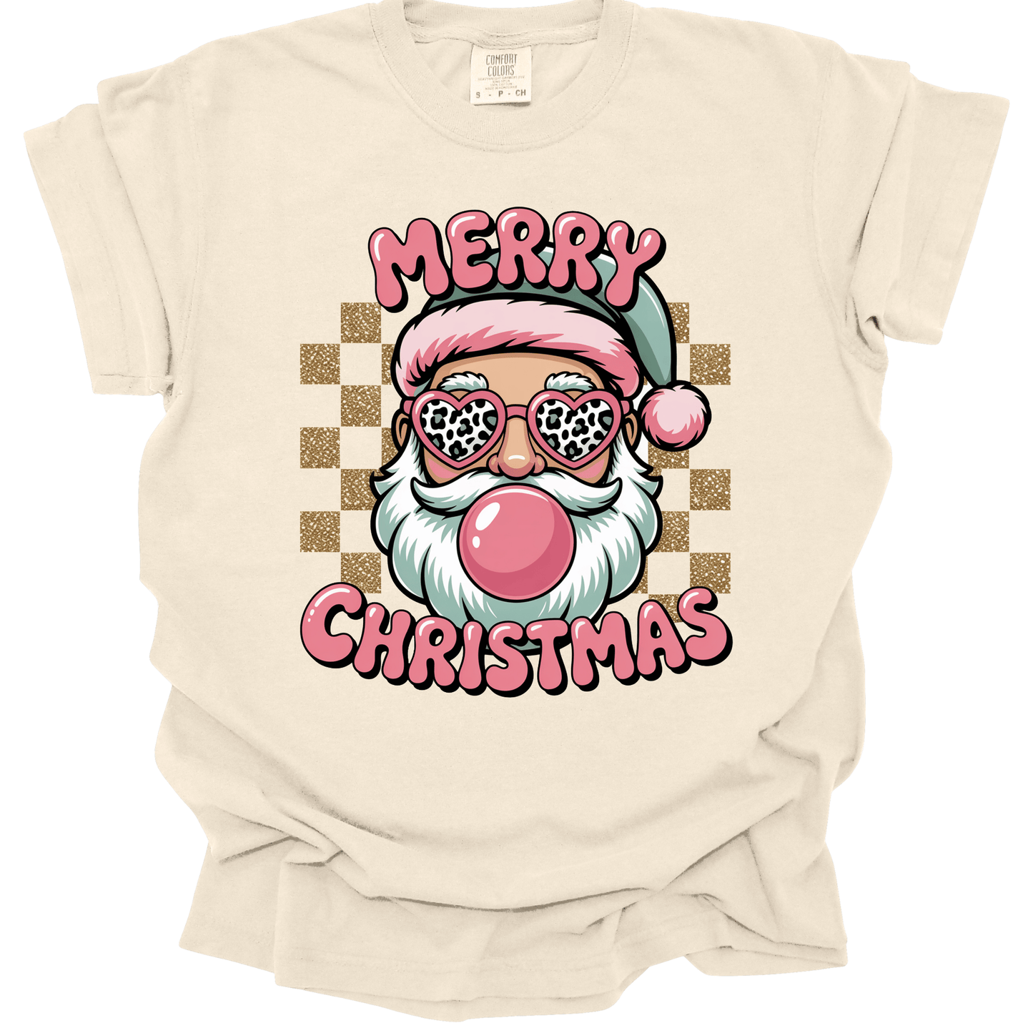 Merry Christmas Retro Bubblegum Santa