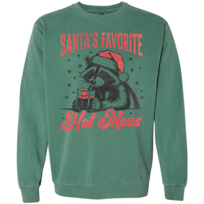 Santa's Favorite Hot Mess Christmas Raccoon