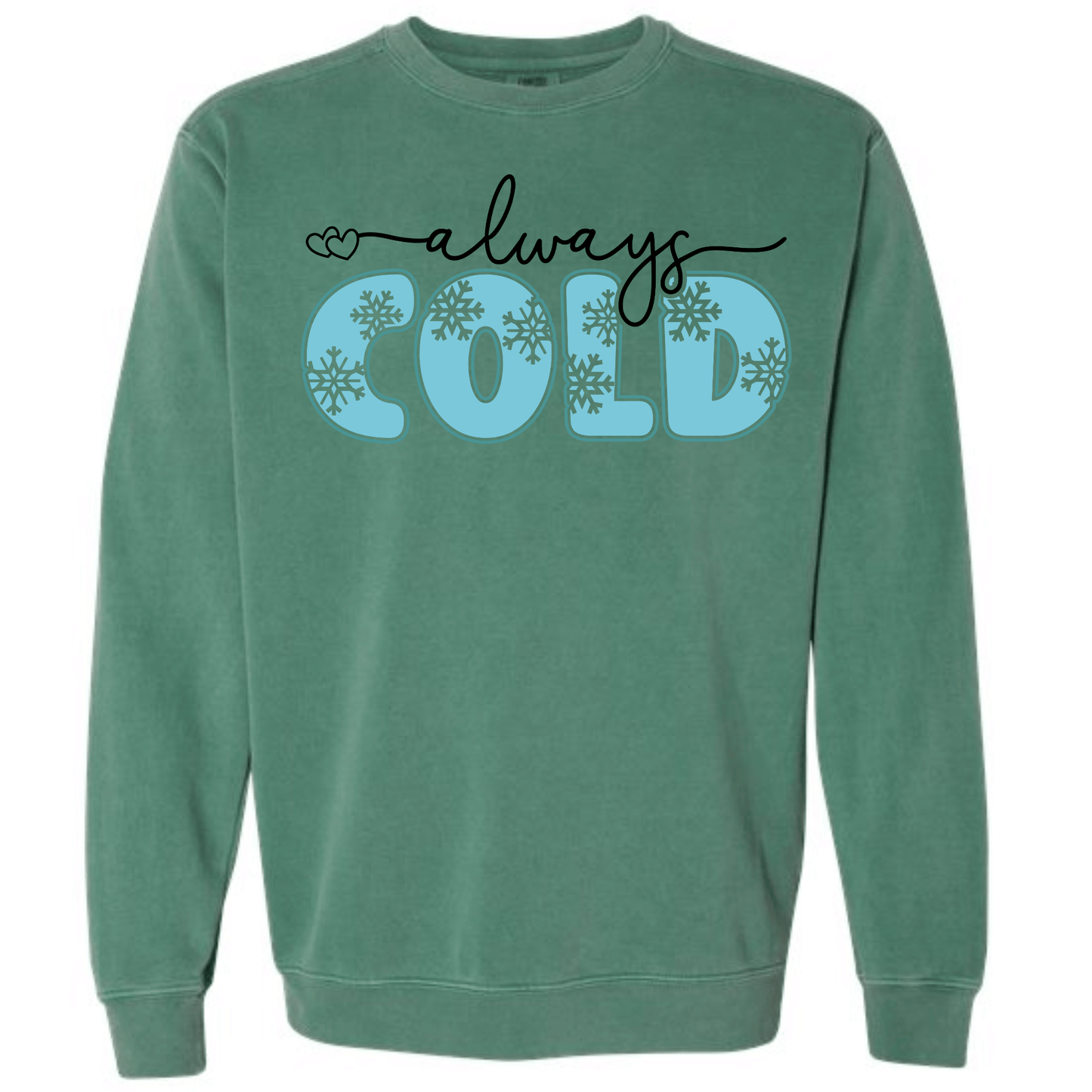 Always Cold Snowflake Bubble Letters