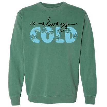 Always Cold Snowflake Bubble Letters