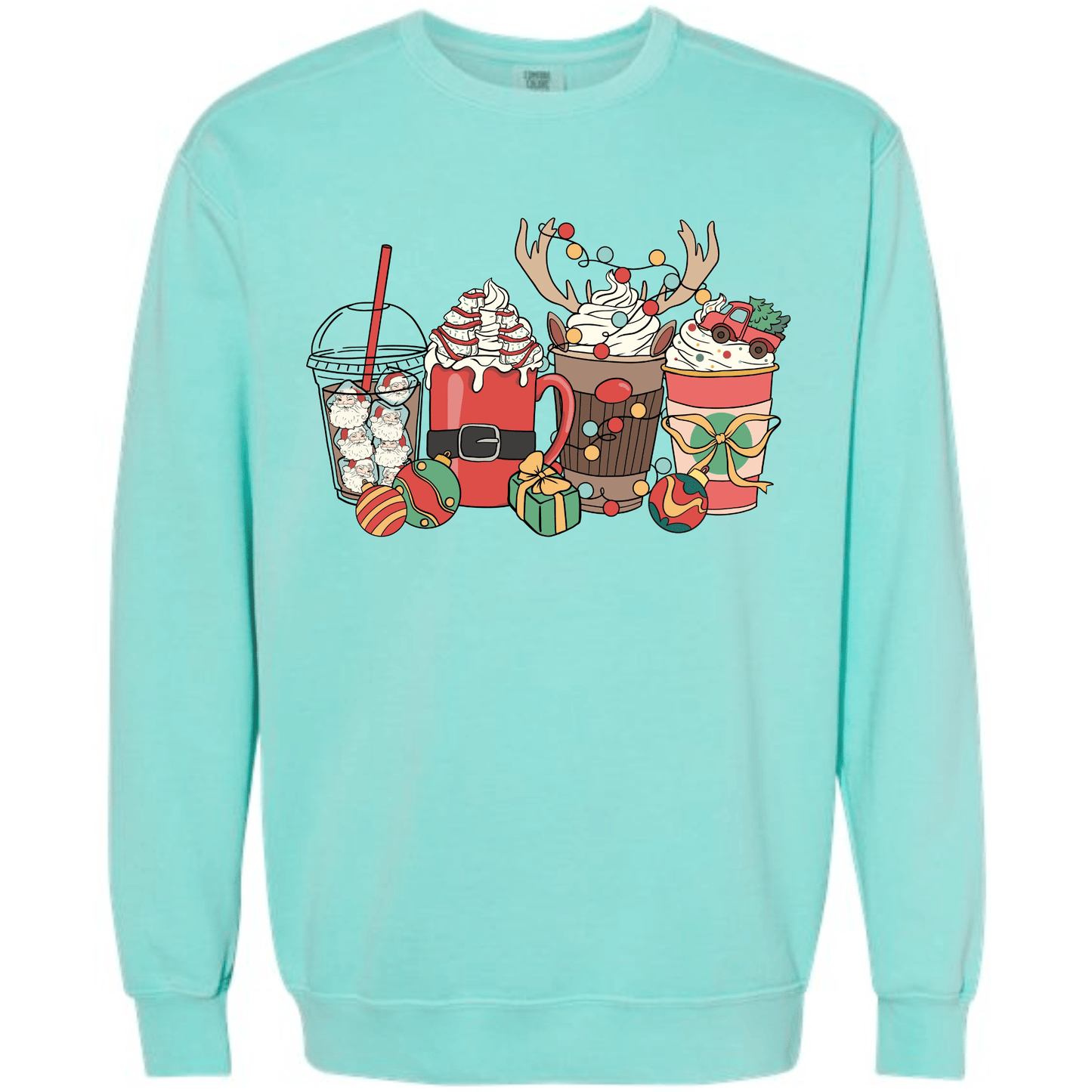Christmas Drinks: Holiday Cocoa, Reindeer Mug & Santa Latte