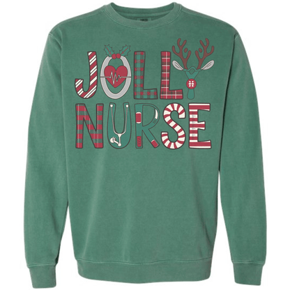 Jolly Nurse - Plaid Medical Letters