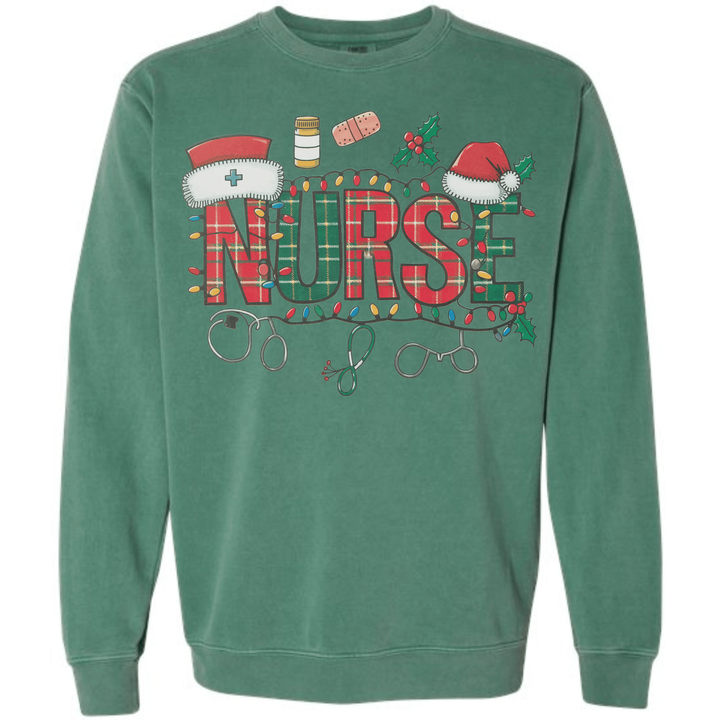 Christmas Nurse Plaid Lights