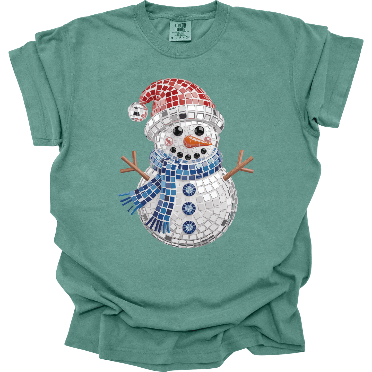 Faux Bling Mosaic Snowman