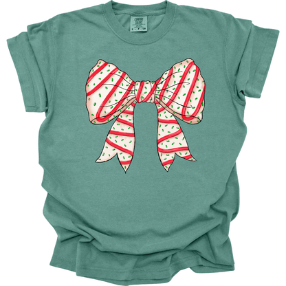 Christmas Tree Cake Coquette Bow