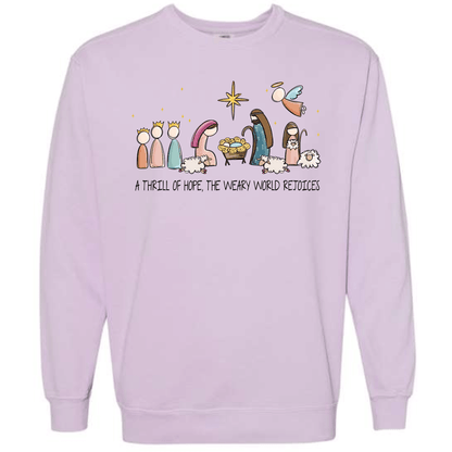 A Thrill of Hope Pastel Nativity Scene