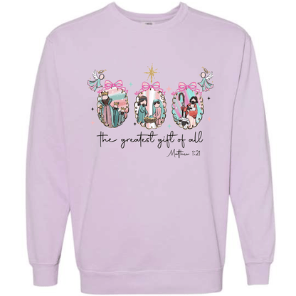 Pastel Nativity: Holy Family, Shepherd & Wise Men Ornaments