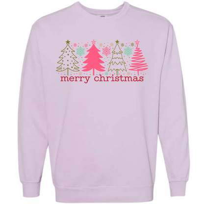 Merry Christmas Pastel Trees