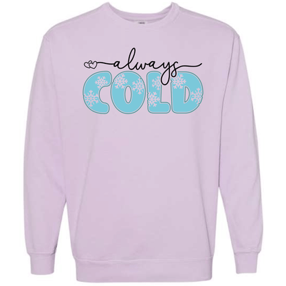 Always Cold Snowflake Bubble Letters