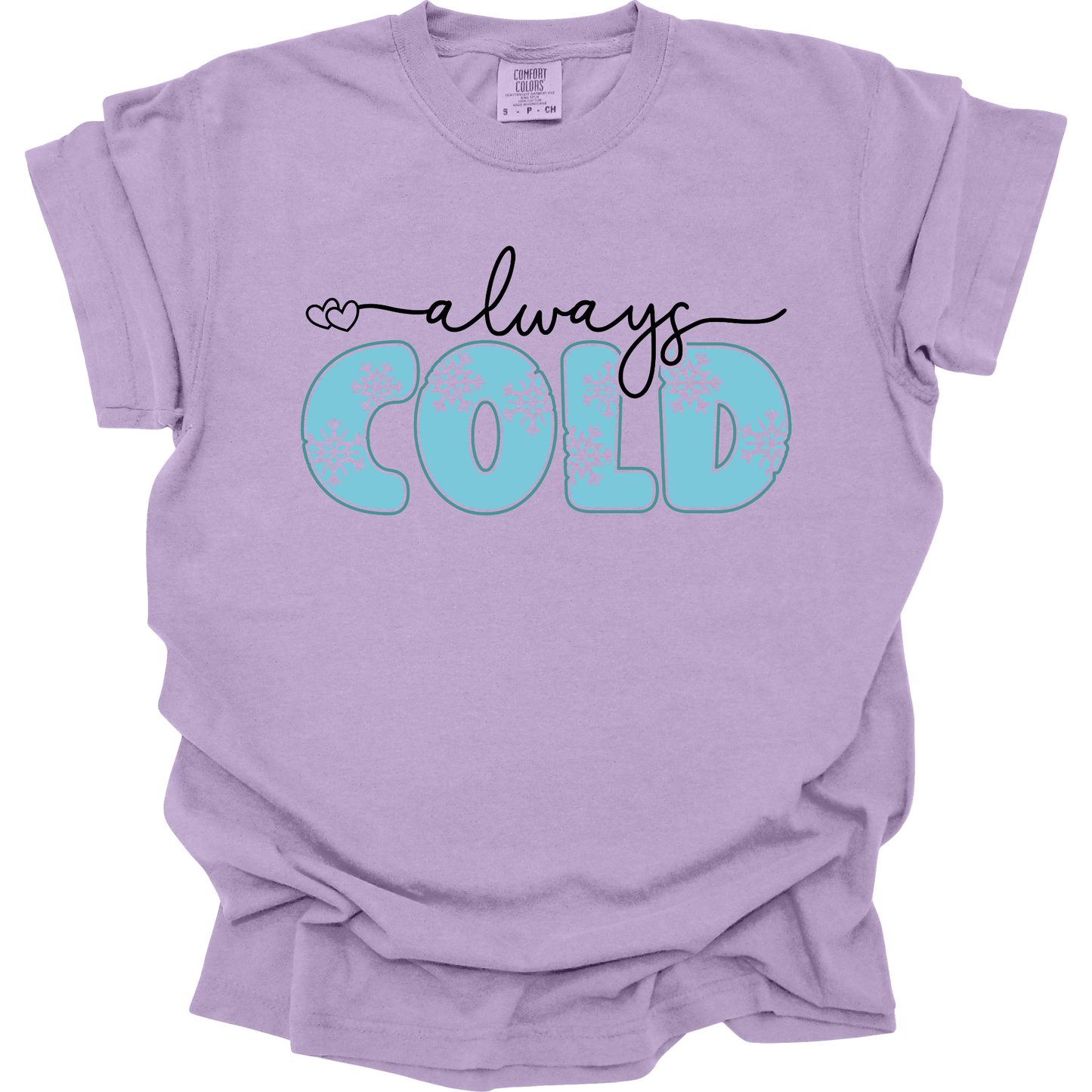 Always Cold Snowflake Bubble Letters