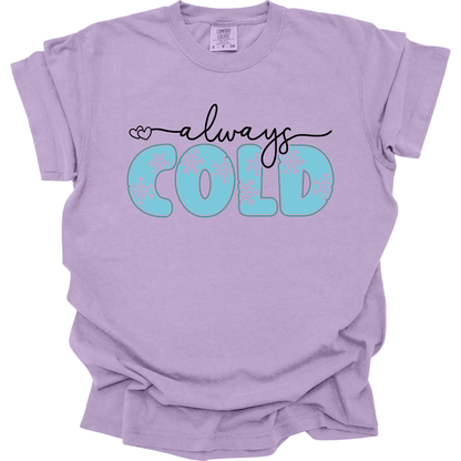 Always Cold Snowflake Bubble Letters