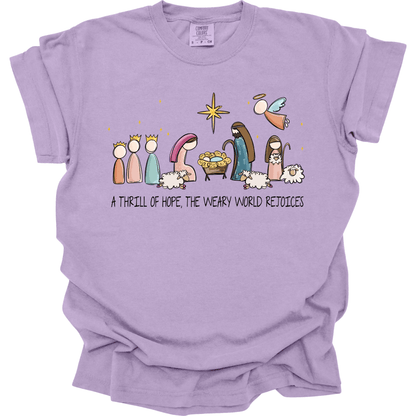 A Thrill of Hope Pastel Nativity Scene