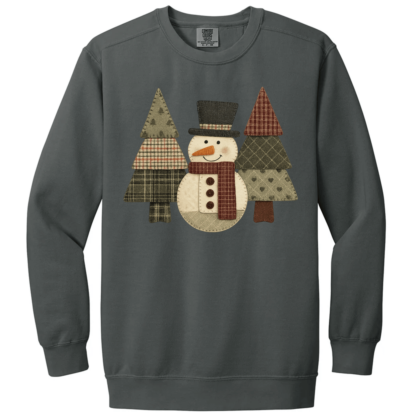 Faux Patchwork Snowman