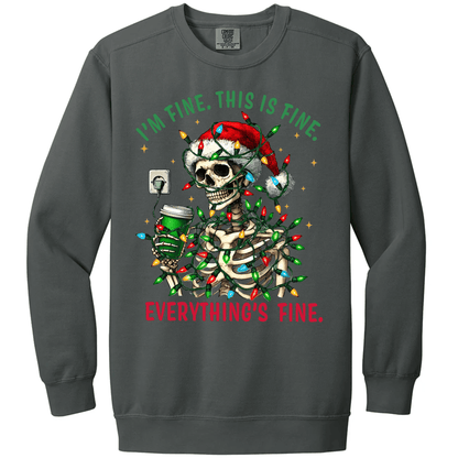 I'm Fine. This Is Fine. Everything's Fine Christmas Skeleton