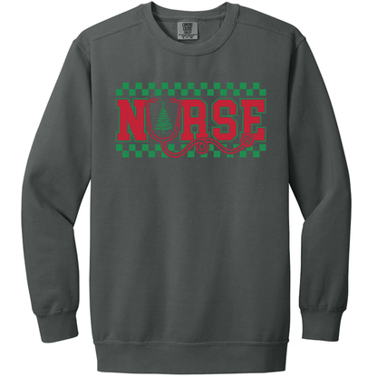 Nurse Christmas Checkered Stethoscope Tree