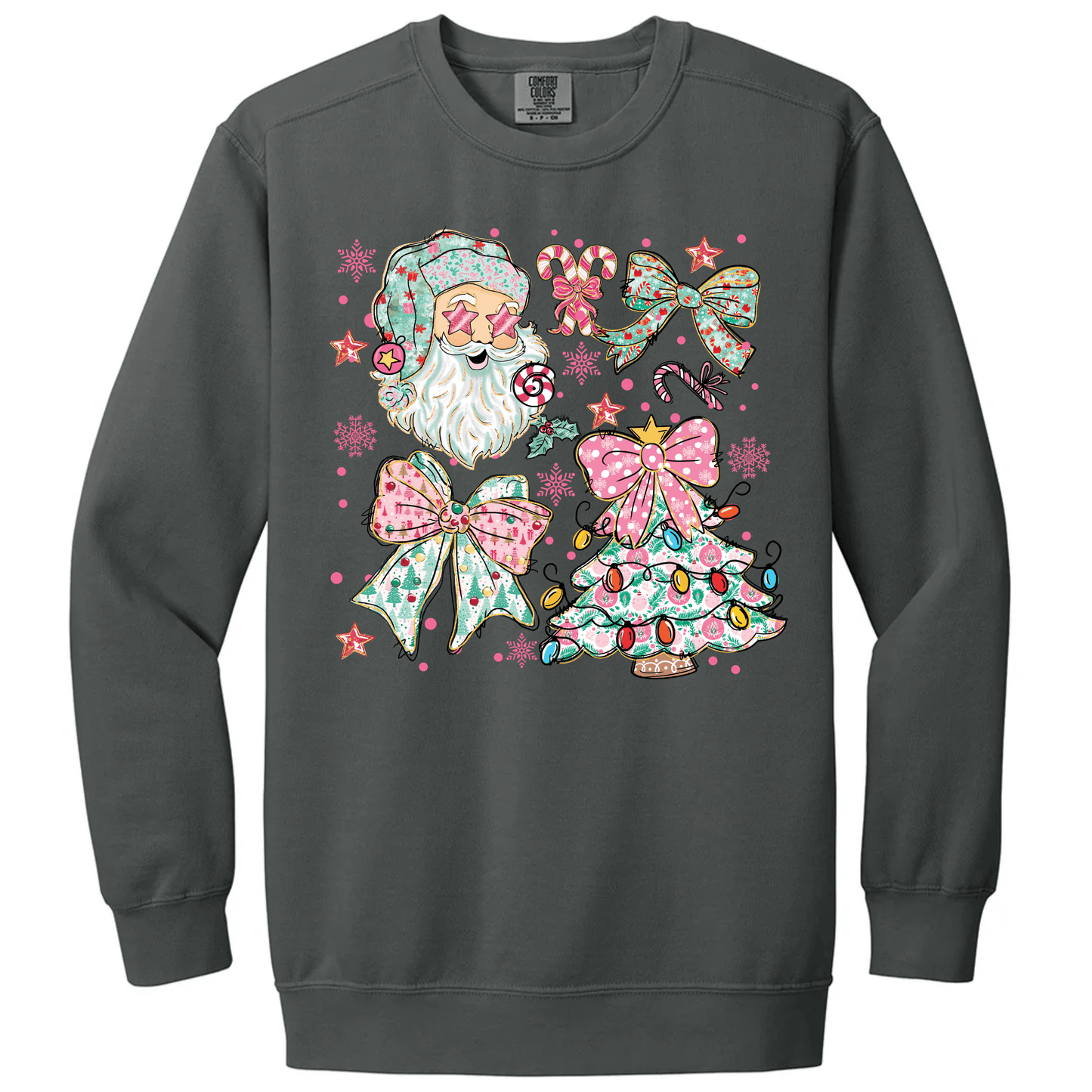 Pastel Santa Christmas Collage