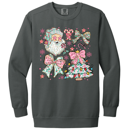 Pastel Santa Christmas Collage