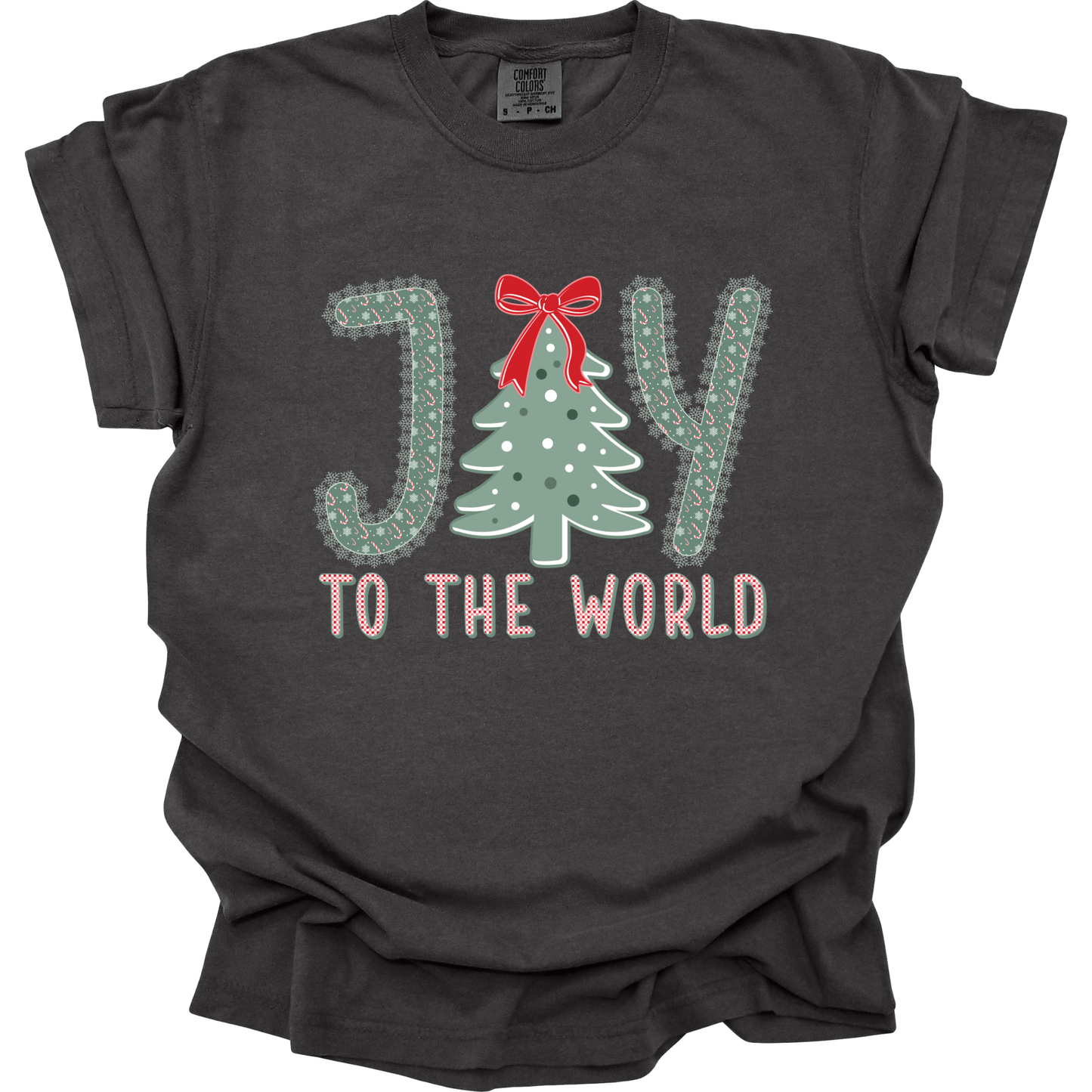 Joy to the World – Candy Cane Letters & Bow Tree