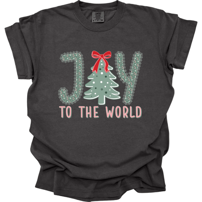 Joy to the World – Candy Cane Letters & Bow Tree