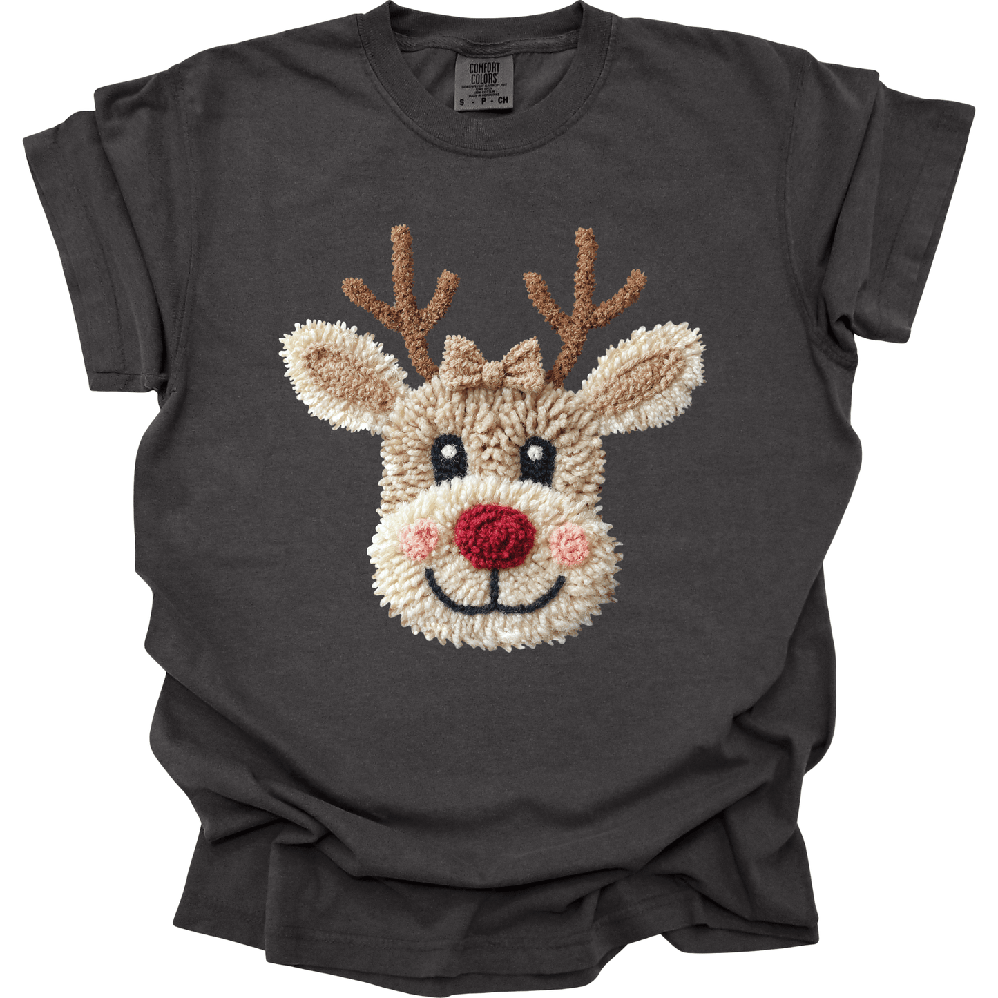 Faux Yarn Patchwork Reindeer