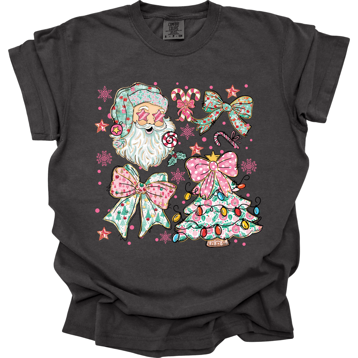 Pastel Santa Christmas Collage