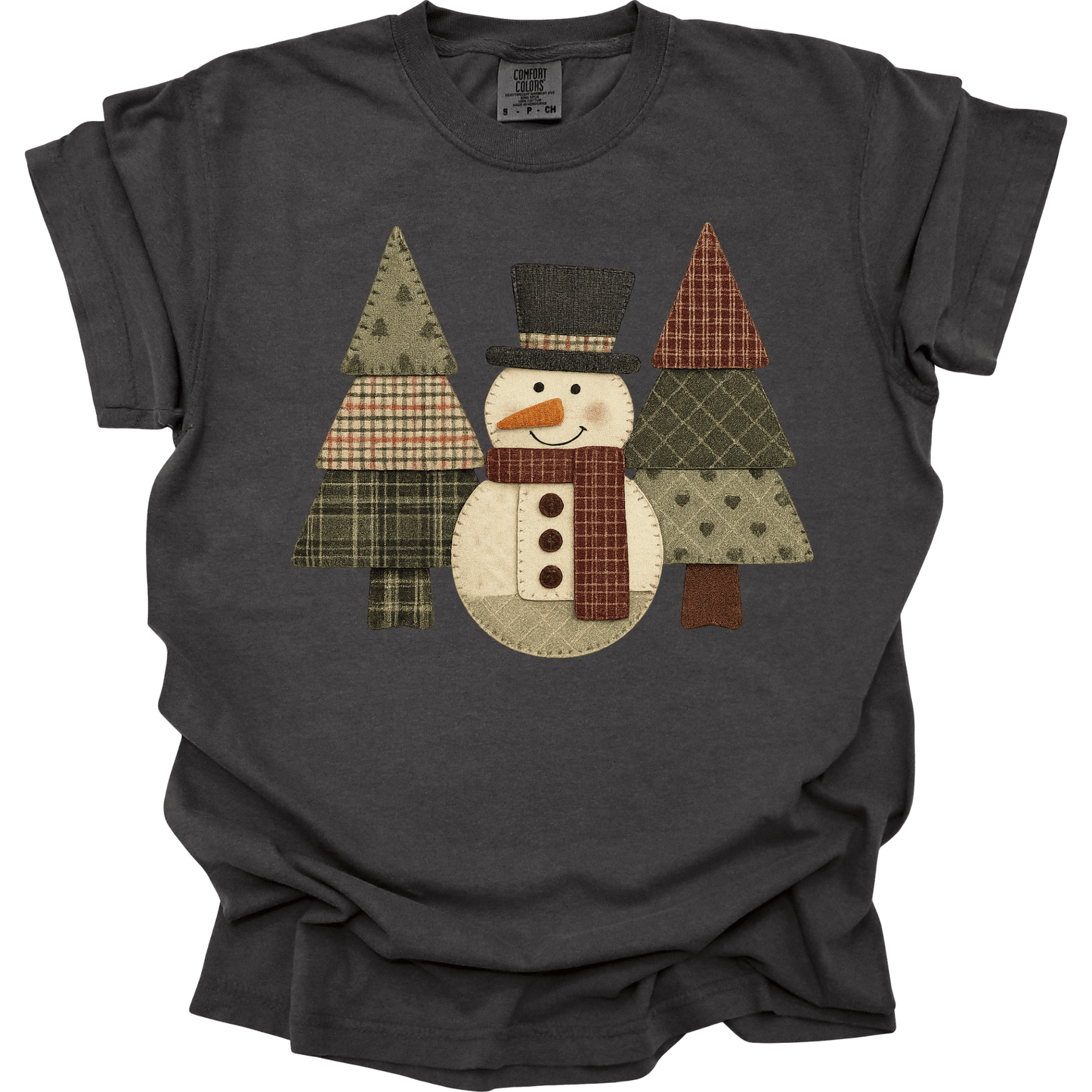 Faux Patchwork Snowman
