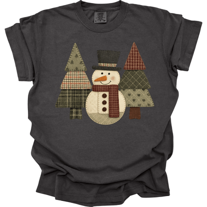 Faux Patchwork Snowman