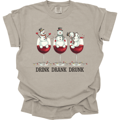 Drink Drank Drunk Snowman Wine Glasses