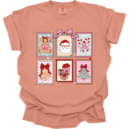 Christmas Postage: Retro Holiday Stamps with Santa, Bear & Treats