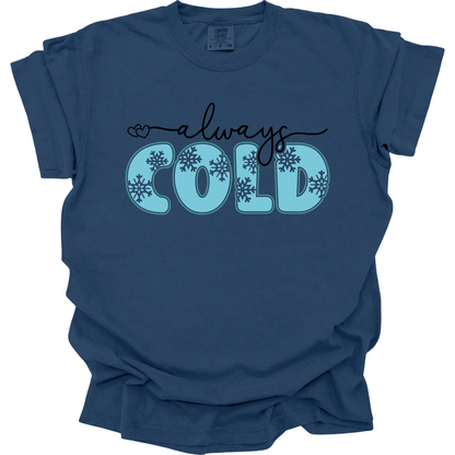 Always Cold Snowflake Bubble Letters