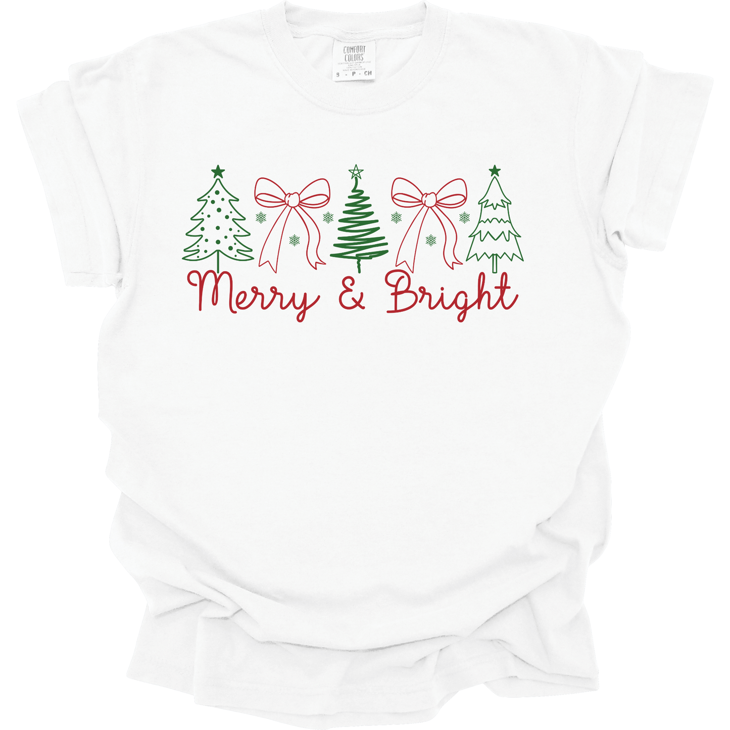 Minimal Merry & Bright Christmas Trees & Bows