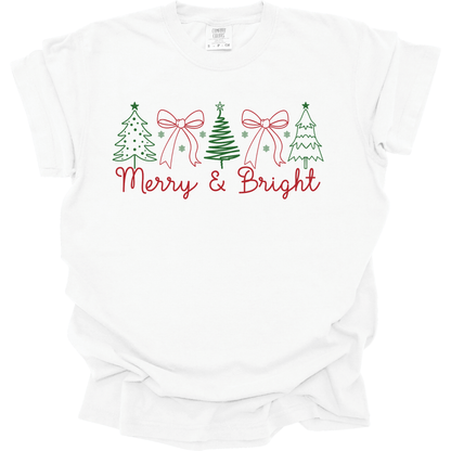 Minimal Merry & Bright Christmas Trees & Bows