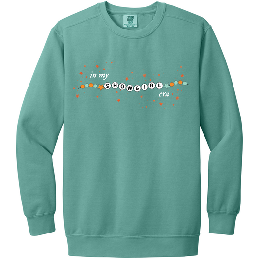 In My Showgirl Era Friendship Bracelet Crewneck Sweatshirt | Adult (Comfort Colors)