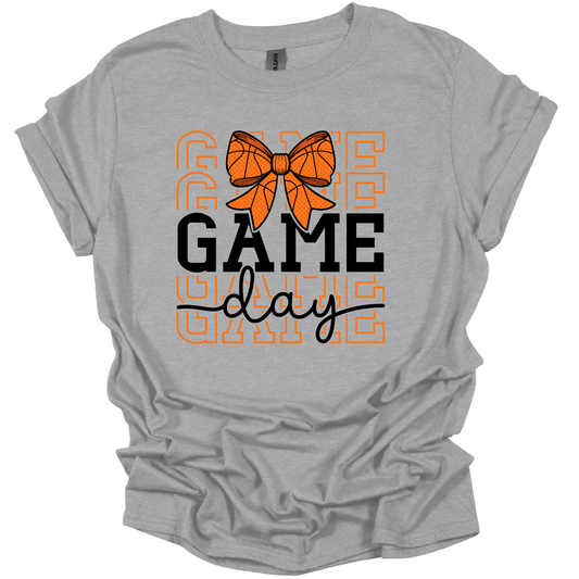 Game Day Bow Basketball T-Shirt
