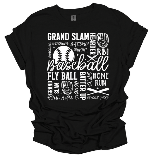 Baseball Word Cloud | Youth & Adult