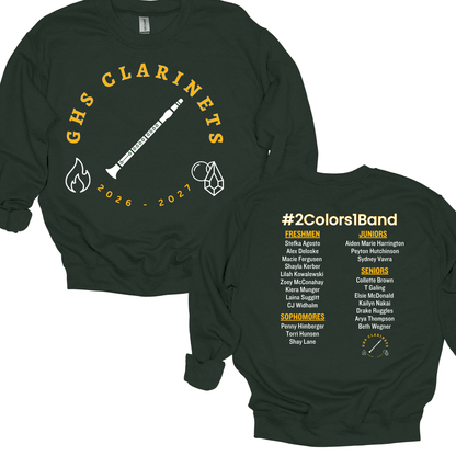 2026-2027 Gretna High School - Clarinets | Crewneck Sweatshirt