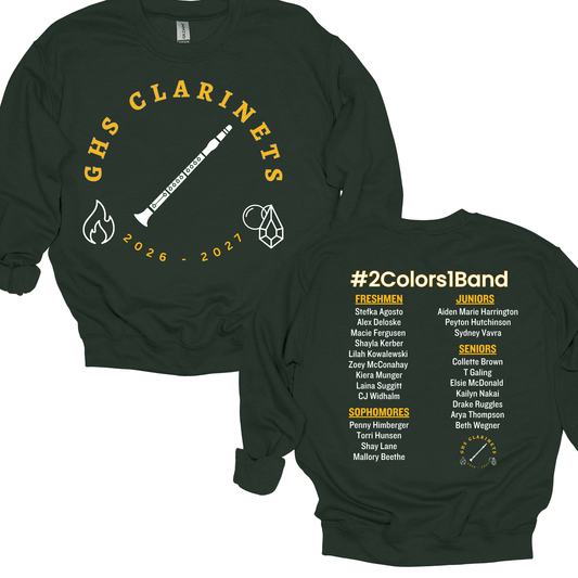 2026-2027 Gretna High School - Clarinets | Crewneck Sweatshirt