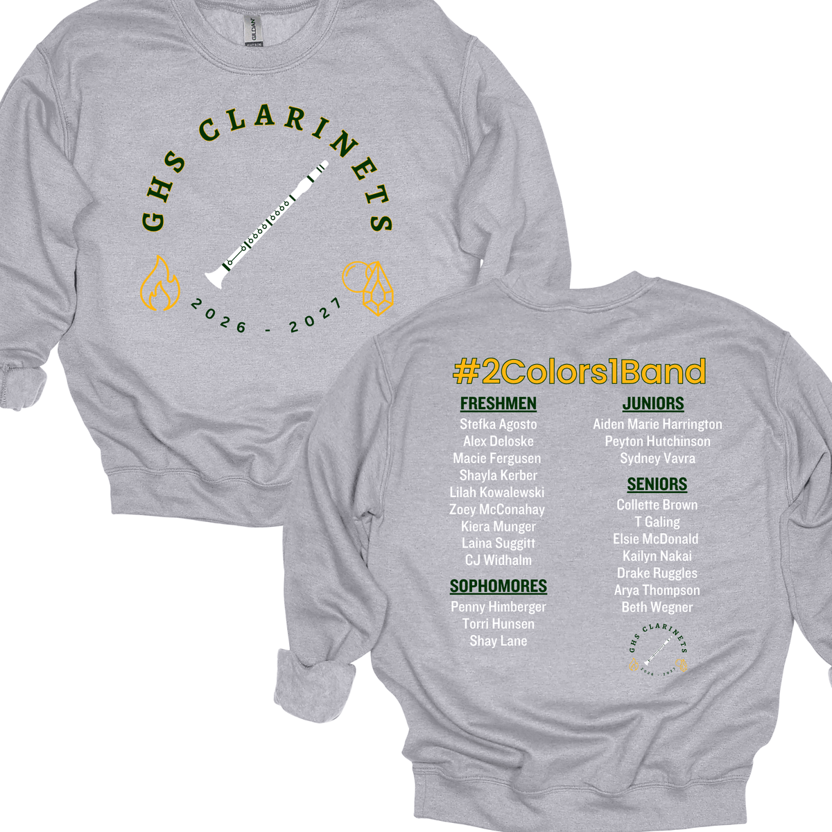 2026-2027 Gretna High School - Clarinets | Crewneck Sweatshirt