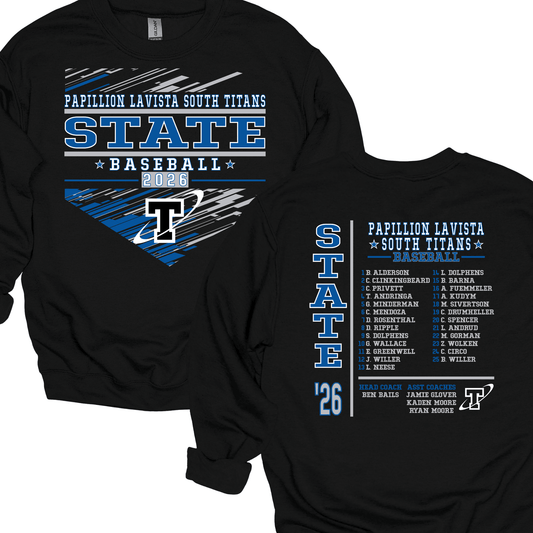 PLSHS State Baseball | Crewneck Sweatshirt