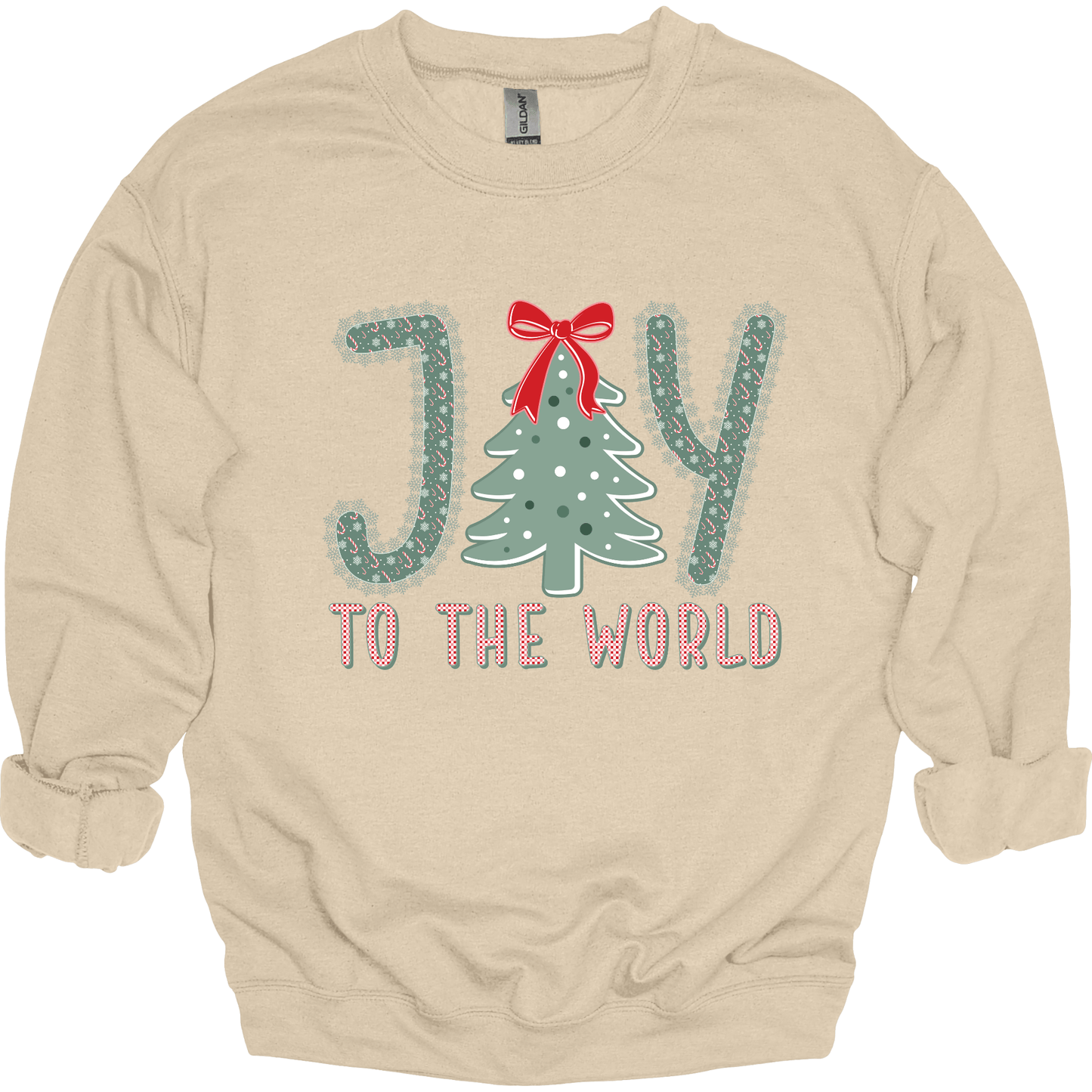 Joy to the World – Candy Cane Letters & Bow Tree