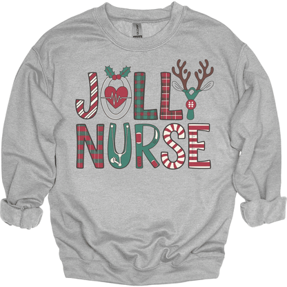 Jolly Nurse - Plaid Medical Letters