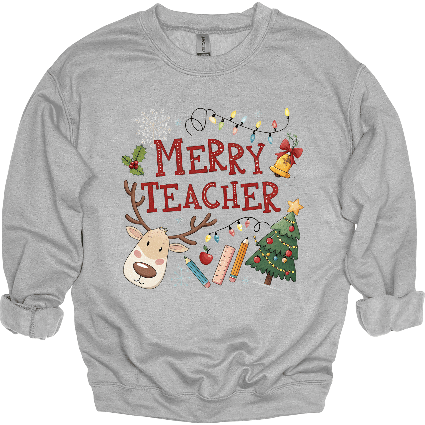 Merry Teacher – Cute Reindeer & Classroom Holiday Lights