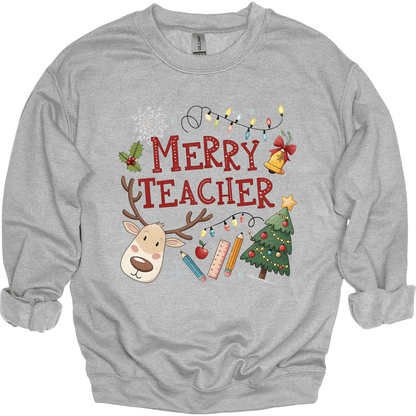 Merry Teacher – Cute Reindeer & Classroom Holiday Lights