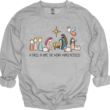 A Thrill of Hope Pastel Nativity Scene