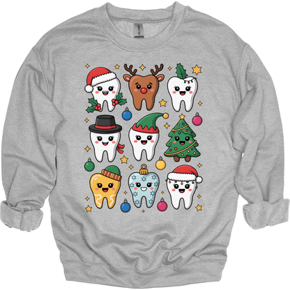 Cute Christmas Tooth Characters | Dental Holiday Shirt