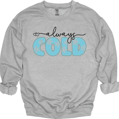 Always Cold Snowflake Bubble Letters